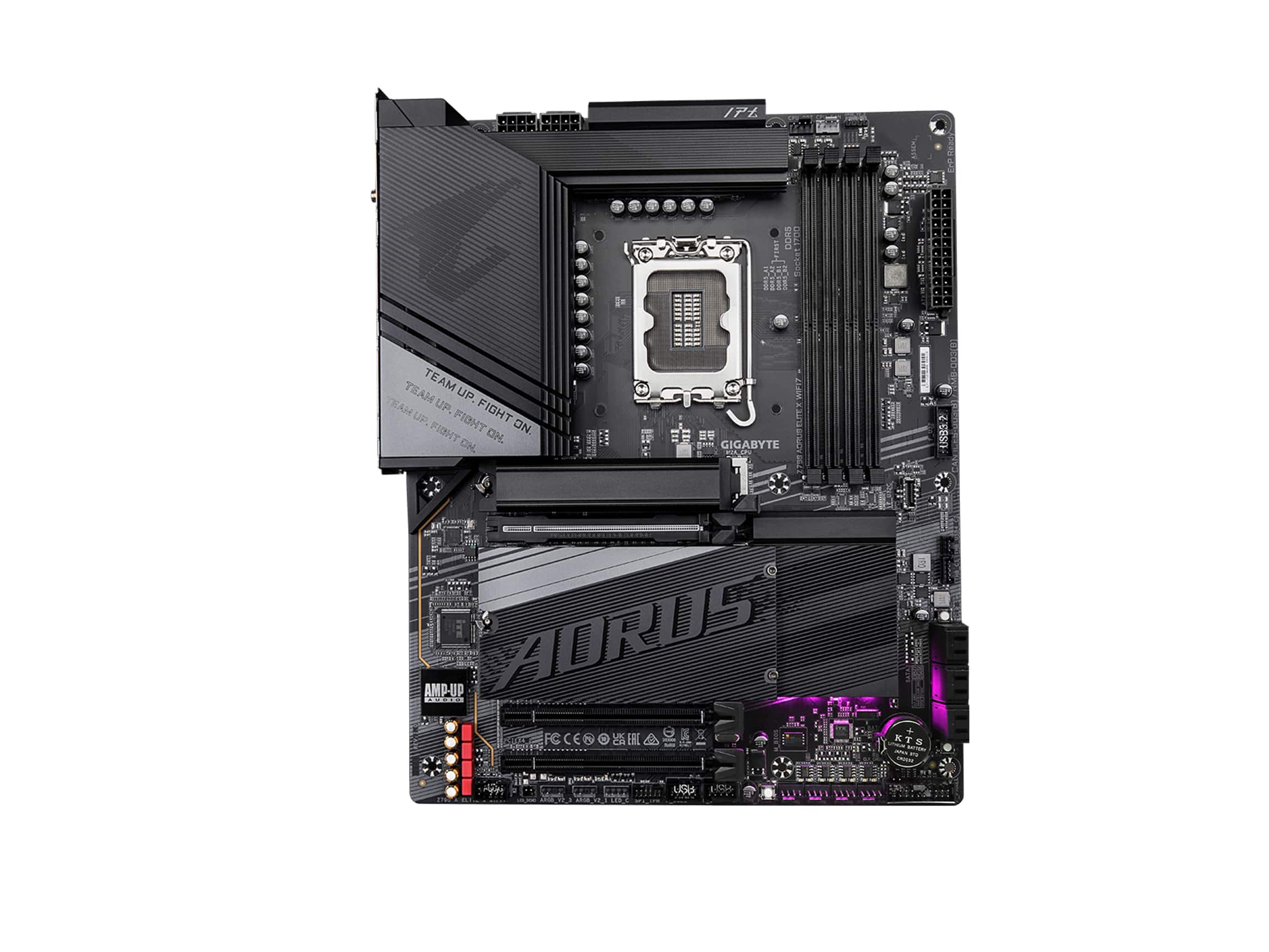 GIGABYTE - Z790 AORUS ELITE X WIFI7 (Socket LGA 1700) Intel Z790 ATX DDR5 Wi-Fi 7 Motherboard - Black - Front_Zoom