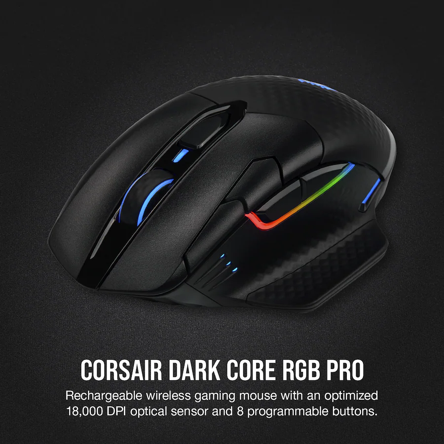 Pro Wireless Mouse Corsair Dark Core Rgb Pro Size CORSAIR DARK