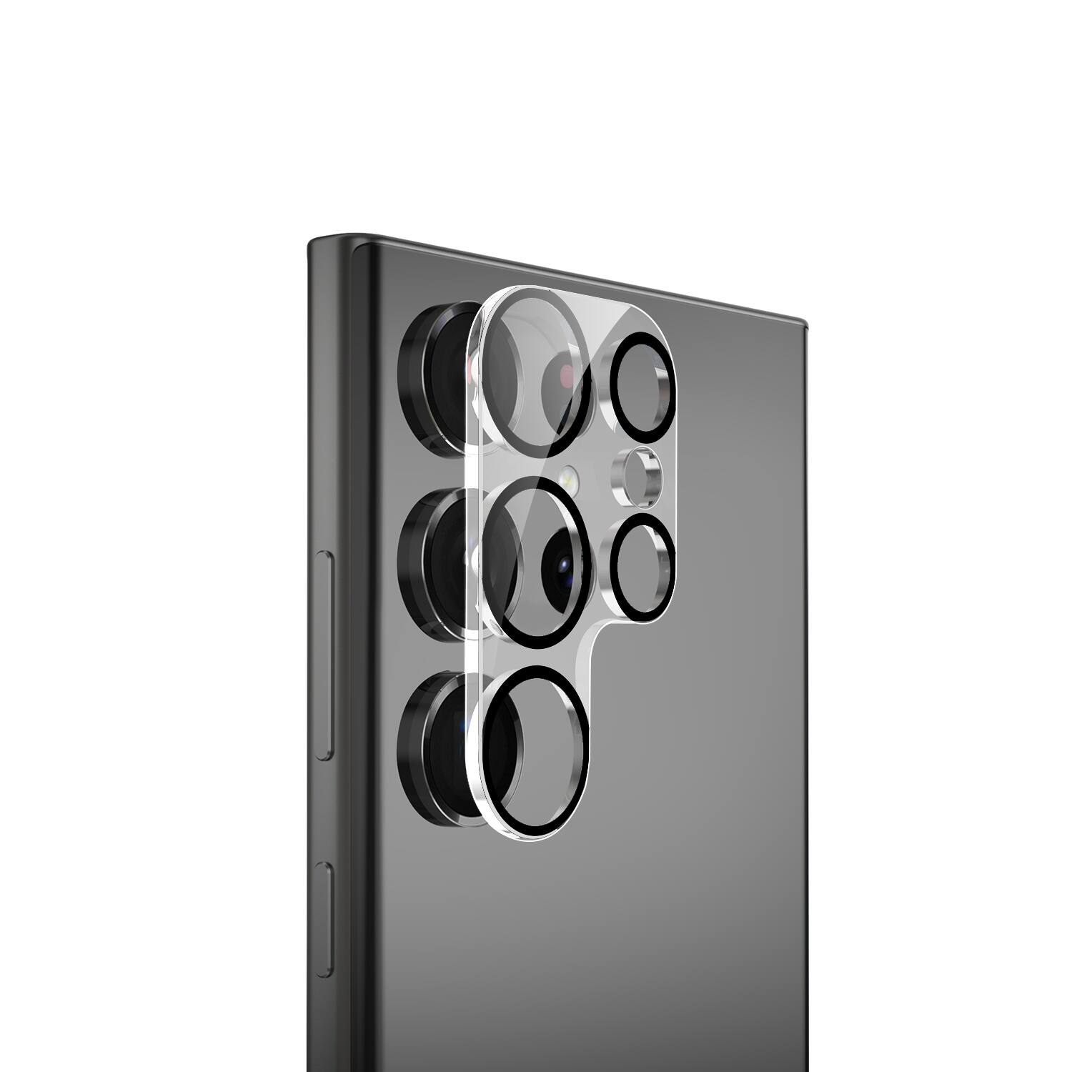 Front. Mybat Pro - MyBat Pro Tempered Glass Lens Protector (2.5D) for Samsung Galaxy S23 Ultra - Clear - Clear.