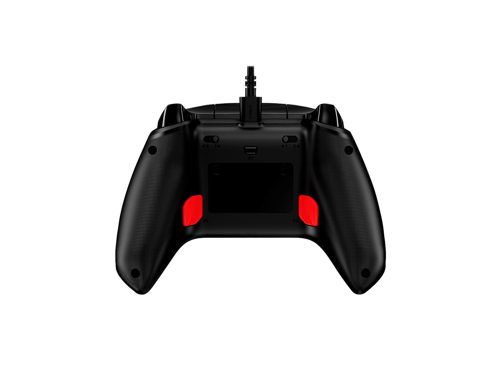 Back. HP - hyperx clutch gladiate - wired gaming controller - xbox - Black.