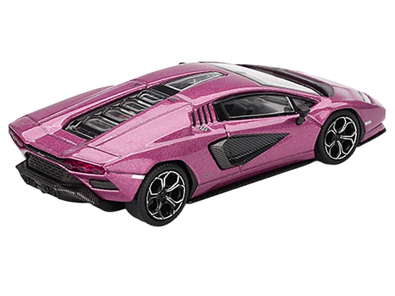Left. Mini GT - Lamborghini Countach LPI 800-4 Viola 30th Metallic Limited Edition 1/64 Diecast Model Car by Mini GT - Pink.