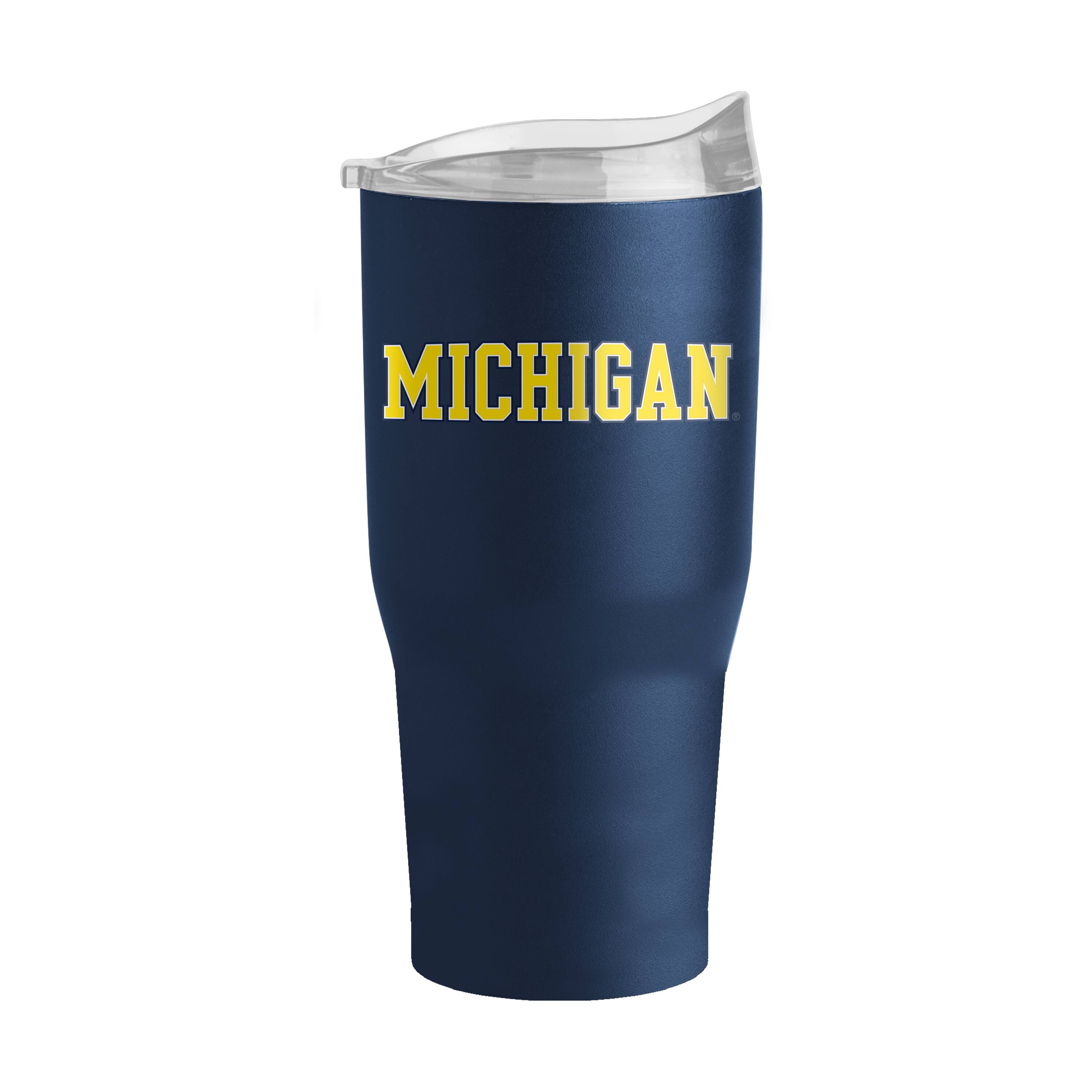 Alt View 1. Logo Brands - Michigan Wolverines 30oz. Flipside Powder Coat Tumbler - Multicolor.