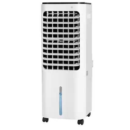 Front. Sugift - 4-in-1 Evaporative Air Cooler with 12L Water Tank and 4 Ice Boxes-White - White.