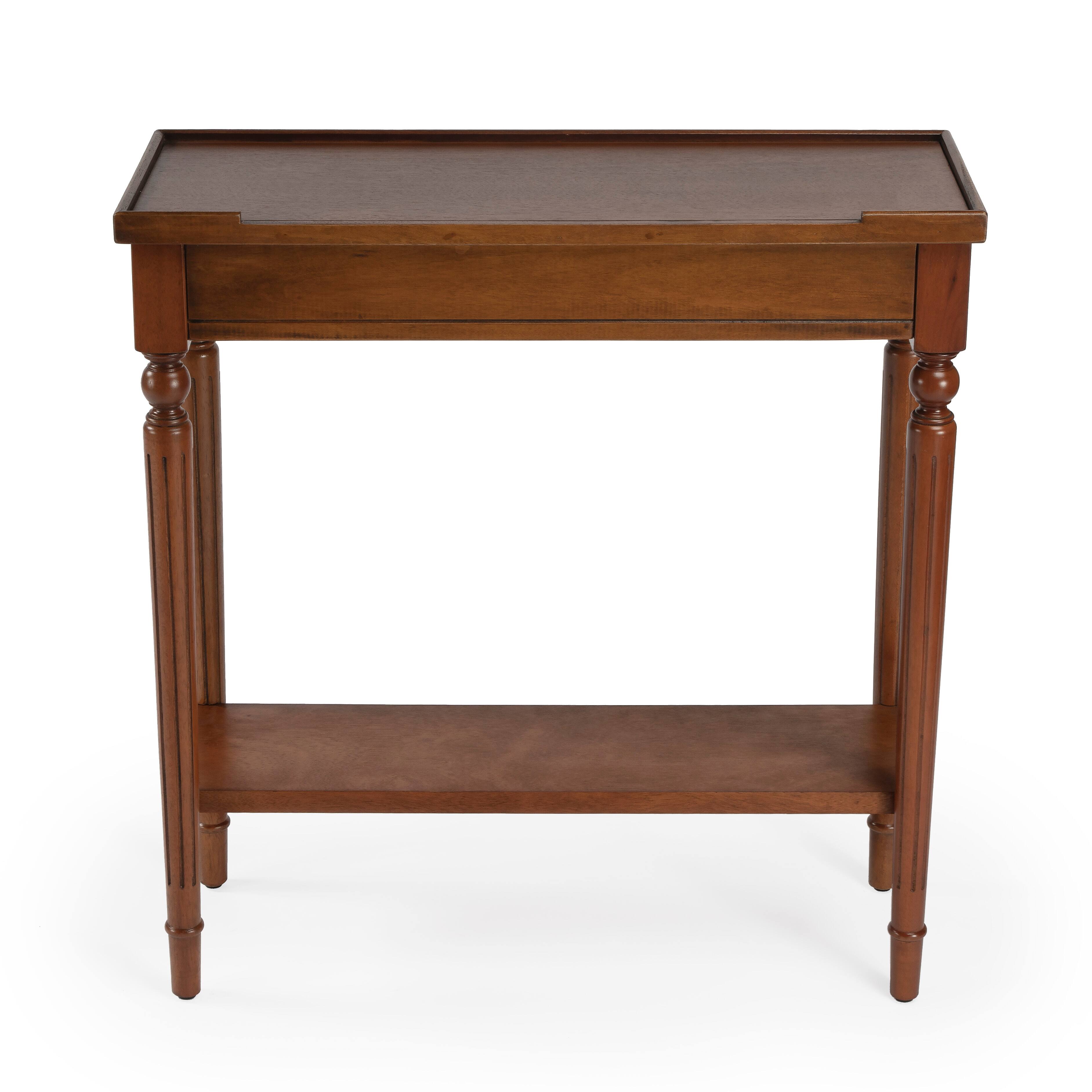 Alt View 2. Butler Specialty - Aubrey 29 in. W Rectangular Console Table with Lower Open Shelf - Medium Brown.