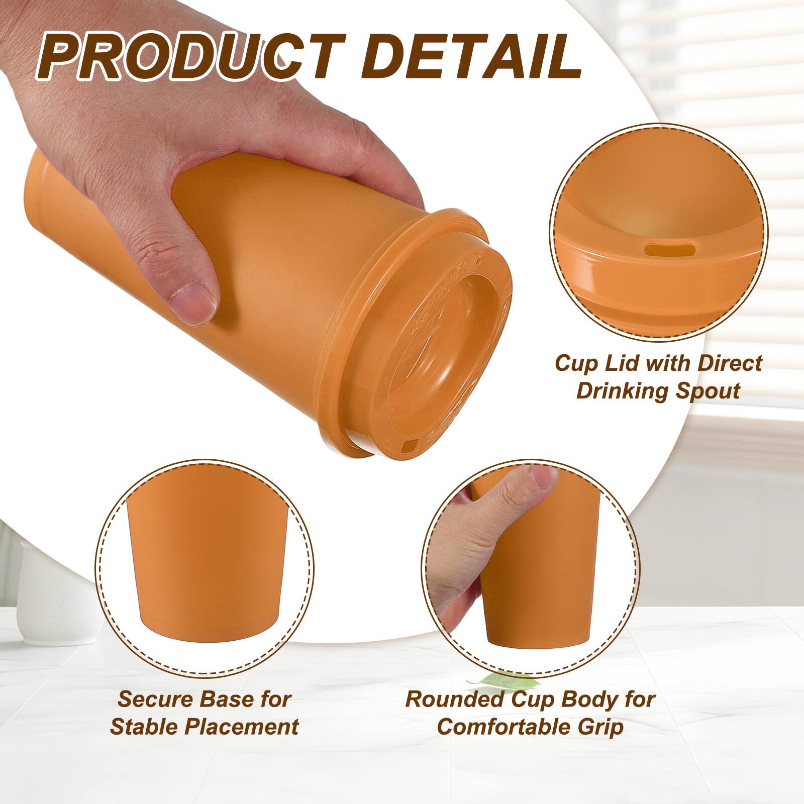 PRODUCT DETAIL

- Cup Lid with Direct Drinking Spout
- Secure Base for Stable Placement
- Rounded Cup Body for Comfortable Grip