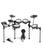 Front. Donner music - Donner Beat Electronic Drum Set - Black.