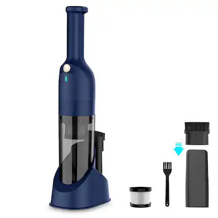 Front. Ecooso - Cordless Handheld Vacuum Cleaner, 10KPa Powerful Suction, 30min Runtime, HEPA Filter for Deep Cleaning - Blue.