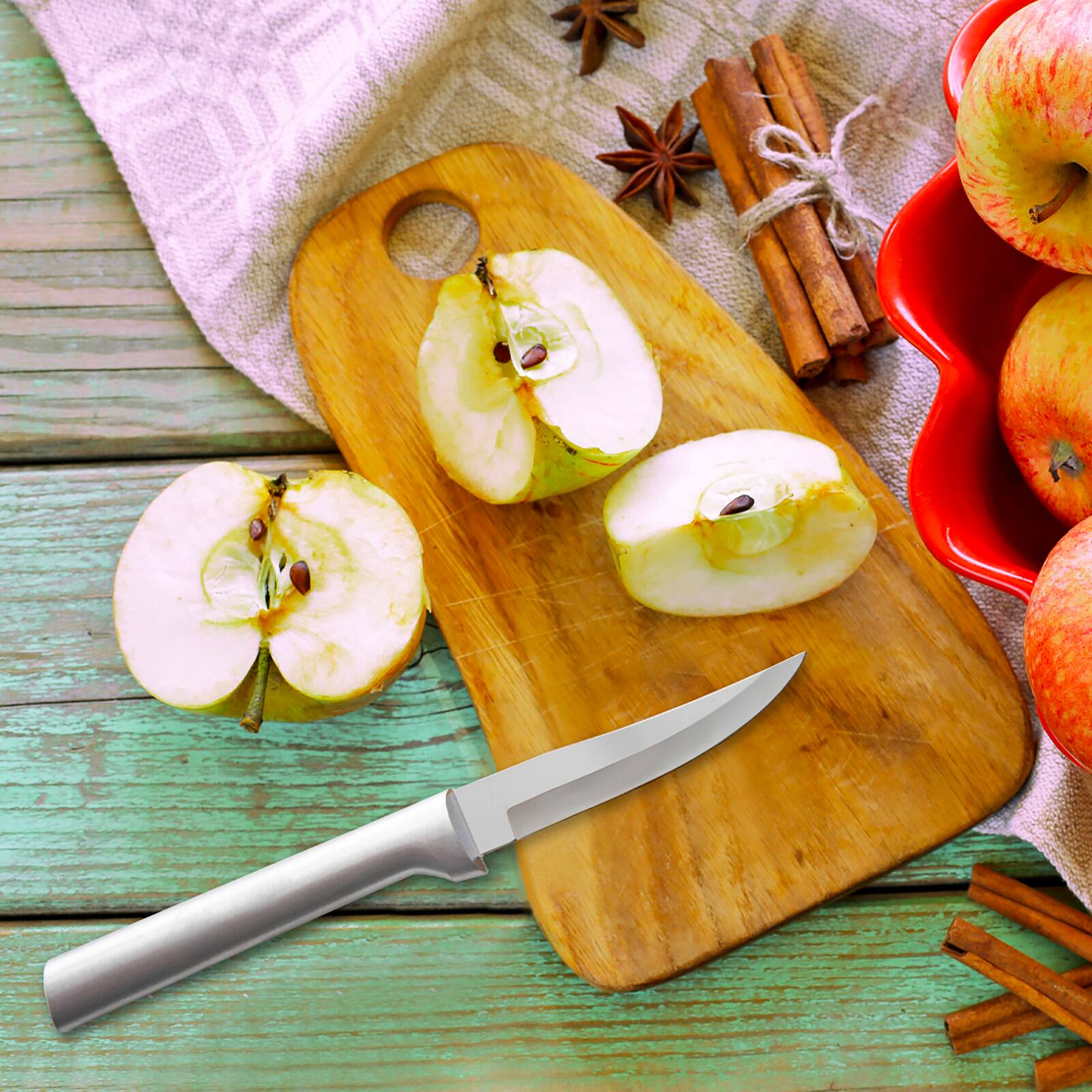 Alt View 4. Rada - 2-Piece Pare & Peel Knife Set with Gift Box, Silver Handles - Silver.