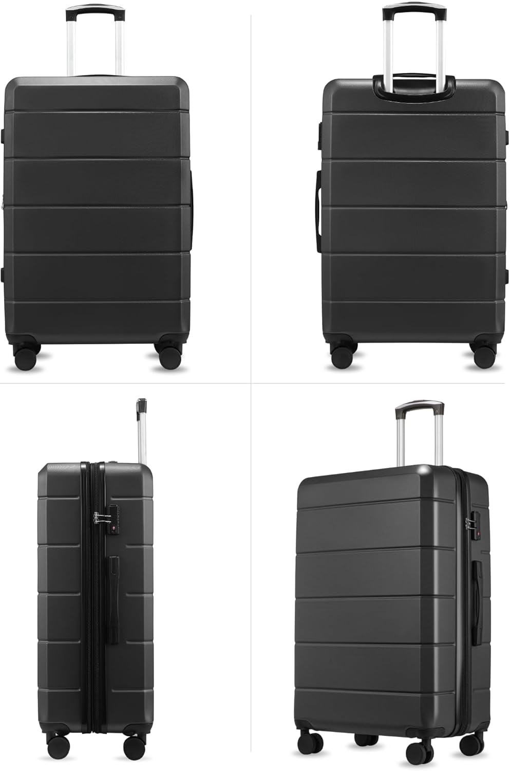 Alt View 4. LUGGEX - LUGGEX - 28 Inch Checked Luggage with Spinner Wheels, 106L Large Expandable Hardside Suitcase with TSA Lock - Lite-YY - Blue.