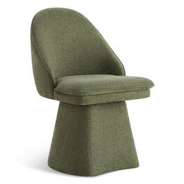 JETRANSPORT - Swivel Dining Chairs Modern Desk Chair Upholstered Linen Fabric Side For Kitchen Room Bedroom Khaki 1 Box 【 - Moss Green Set of 1