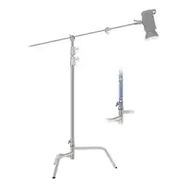 Neewer - 10.5ft Stainless Steel C-Stand w/ Boom Arm, 44lb Load, Quick Setup, SC320Q - Silver