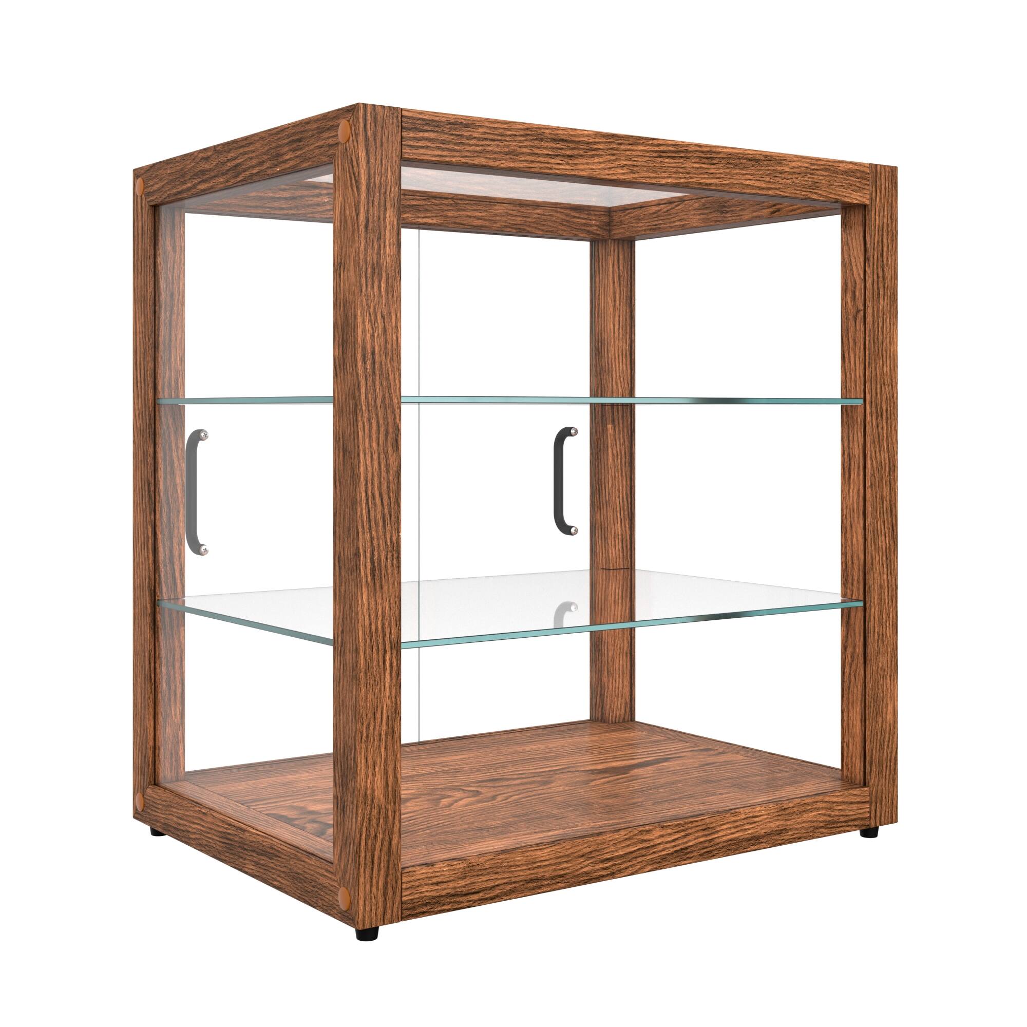Alt View 7. Koolmore - 20 In. 3-Tier Artisan Dark Wooden Bakery Square Display case, 2.5 cu. ft. (KM-BDW-20D) - Dark ash wood color.