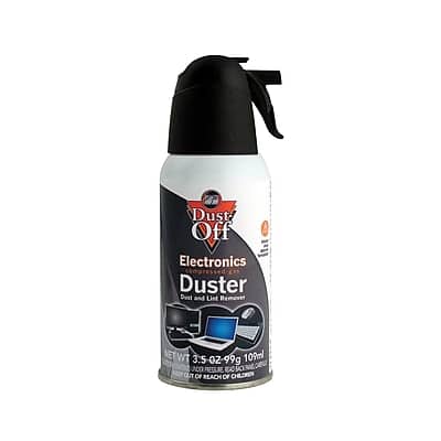 Dust Off Electronics Duster  
Dust and Lint Remover  
NET WT 3.5 oz (99g) 109ml  
PRESSURE GAGE  
OUT OF REACH OF CHILDREN