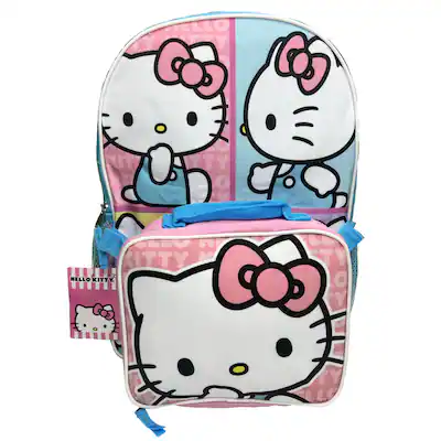 Hello Kitty 16" Pink Backpack with Rectangular Lunch Bag Hello Kitty 16" Pink Backpack with Rectangular Lunch Bag