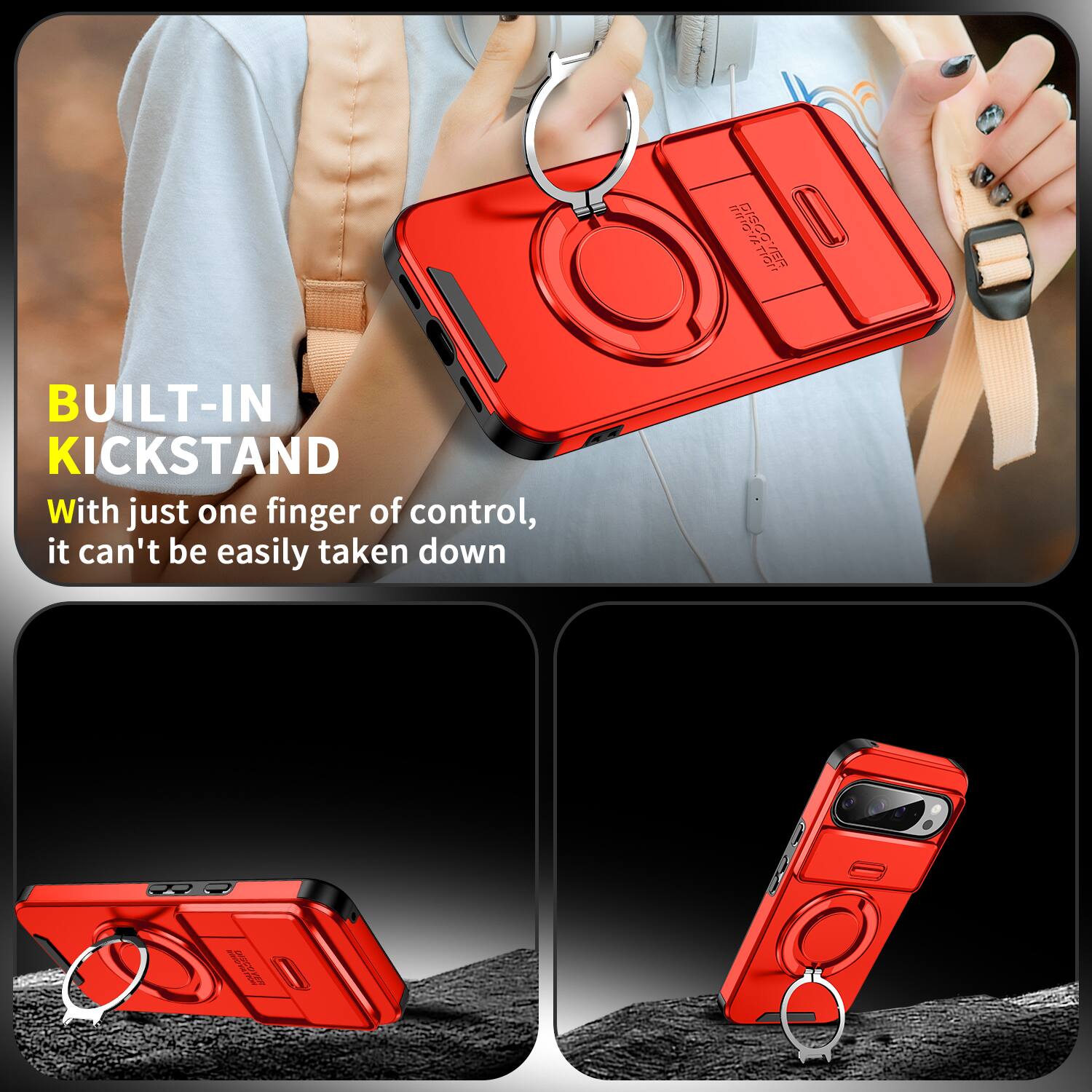 DISCO DISCOVER TIGI

BUILT-IN KICKSTAND
With just one finger of control, it can't be easily taken down

CHOCOVER YER