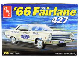 Skill 2 Model Kit 1966 Ford Fairlane 427 1/25 Scale Model by AMT - Silver