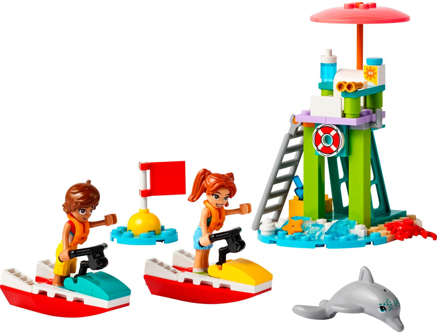 LEGO Friends Beach Water Scooter Lifeguard Toy with Mini Dolls 42623 ...