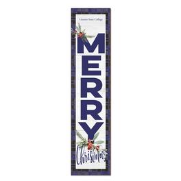 Jardine - Granite State College 12'' x 48'' Outdoor Merry Christmas Leaner - White