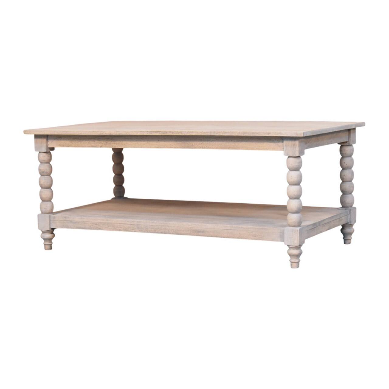 Angle. Artisan Furniture - Artisan Furniture Solid WoodEllsworth Spindle Coffee Table in Acid Wash - Brown.