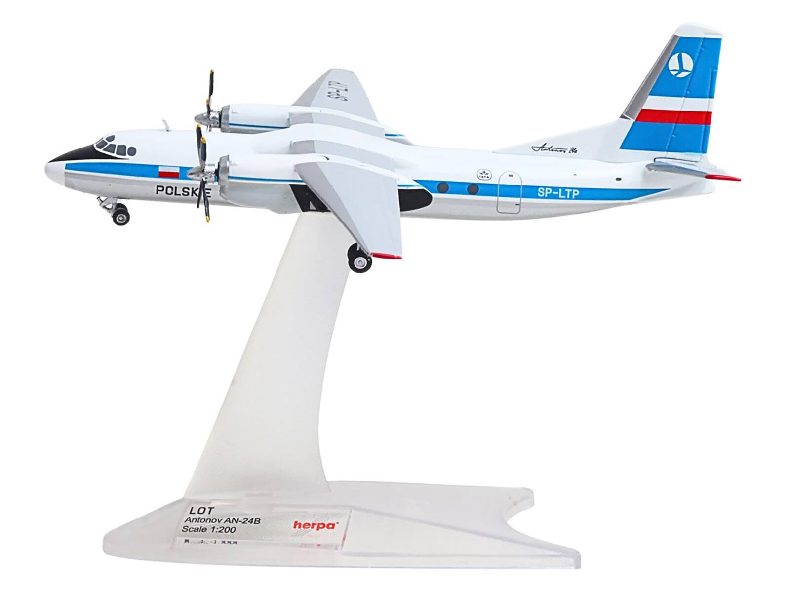 LOT Antonov AN-24B  
Scale 1:200  
SP-LTP  
POLSKIE  
herpa