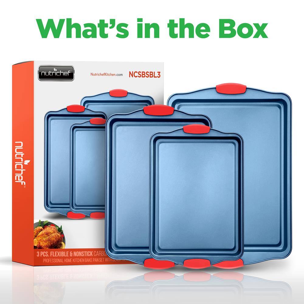 What's in the Box

nutrichef  
NutrichefKitchen.com  
NCSBSBL3

3 PCS. FLEXIBLE & NONSTICK CARBON PROFESSIONAL HOME KITCHEN BAKE PAN SET