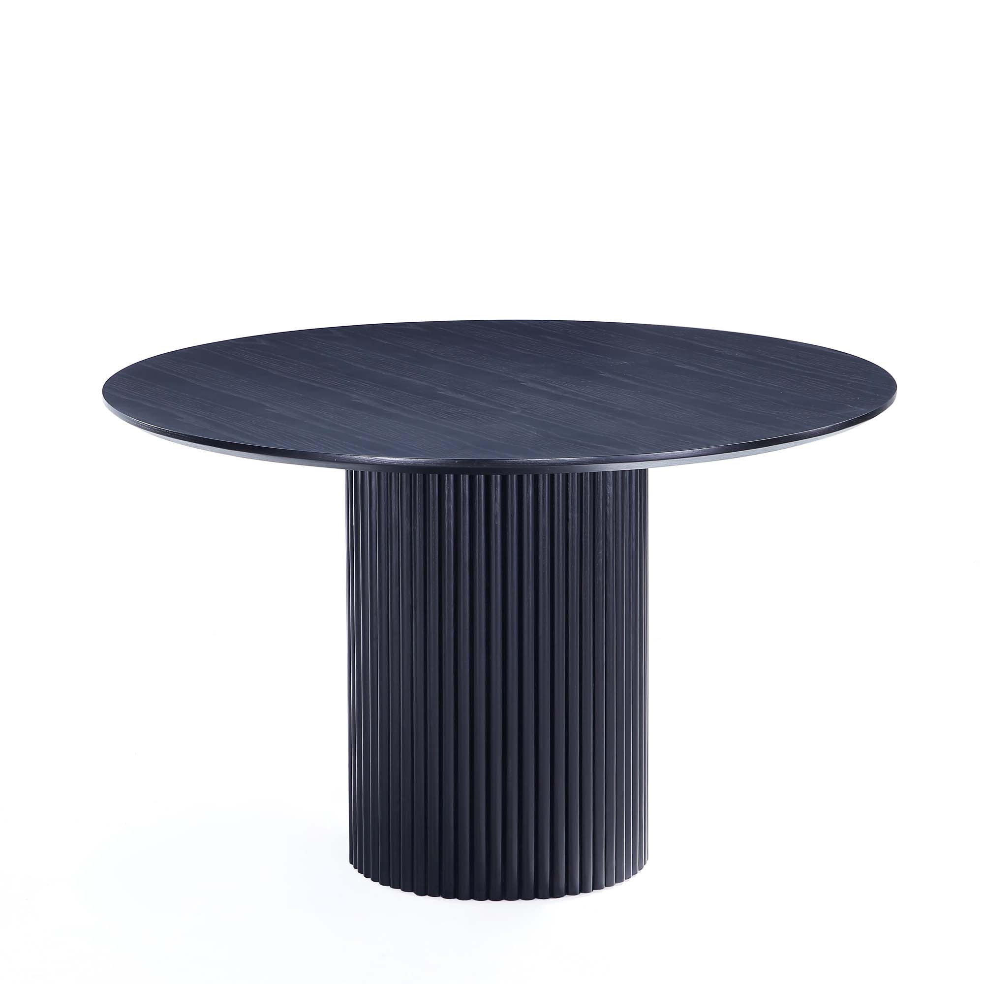 Front. Manhattan Comfort - Hathaway Modern Industry Chic 59" Round Dining Table - Black.