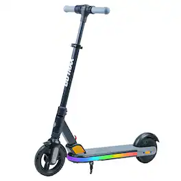 GoTrax - XR Glow Electric Scooter w/ 11mi Max Operating Range & 10mph Max Speed - Black