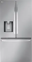 LG - 30.7 Cu. Ft. French Door Smart Refrigerator with Tall Ice and Water Dispenser - Stainless Steel - Front_Zoom