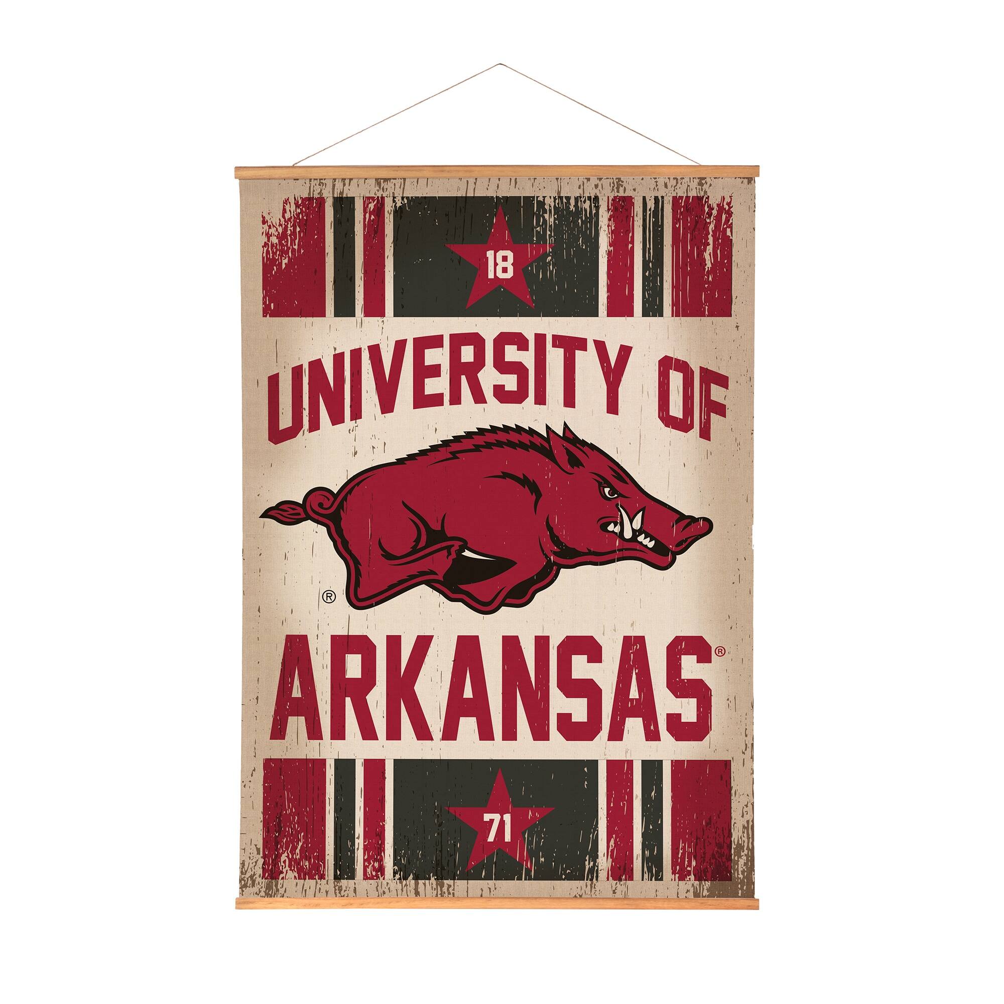 Arkansas Razorbacks 36" x 54" Large Canvas Wall Art Tapestry with Wood Frame