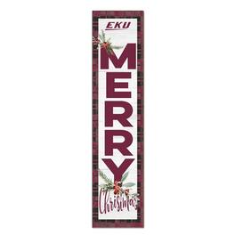 Jardine - Eastern Kentucky Colonels 12'' x 48'' Outdoor Merry Christmas Leaner - White