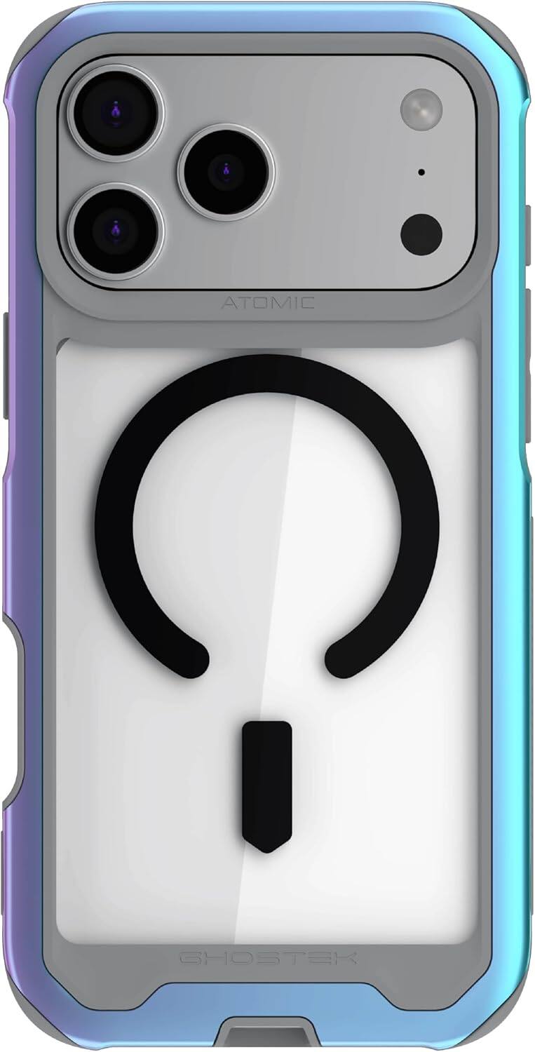 Ghostek - iPhone 17 Pro Max Atomic Slim Case, MagSafe Compatible, Non Slip Grip Protection - Prismatic - Multi-Color