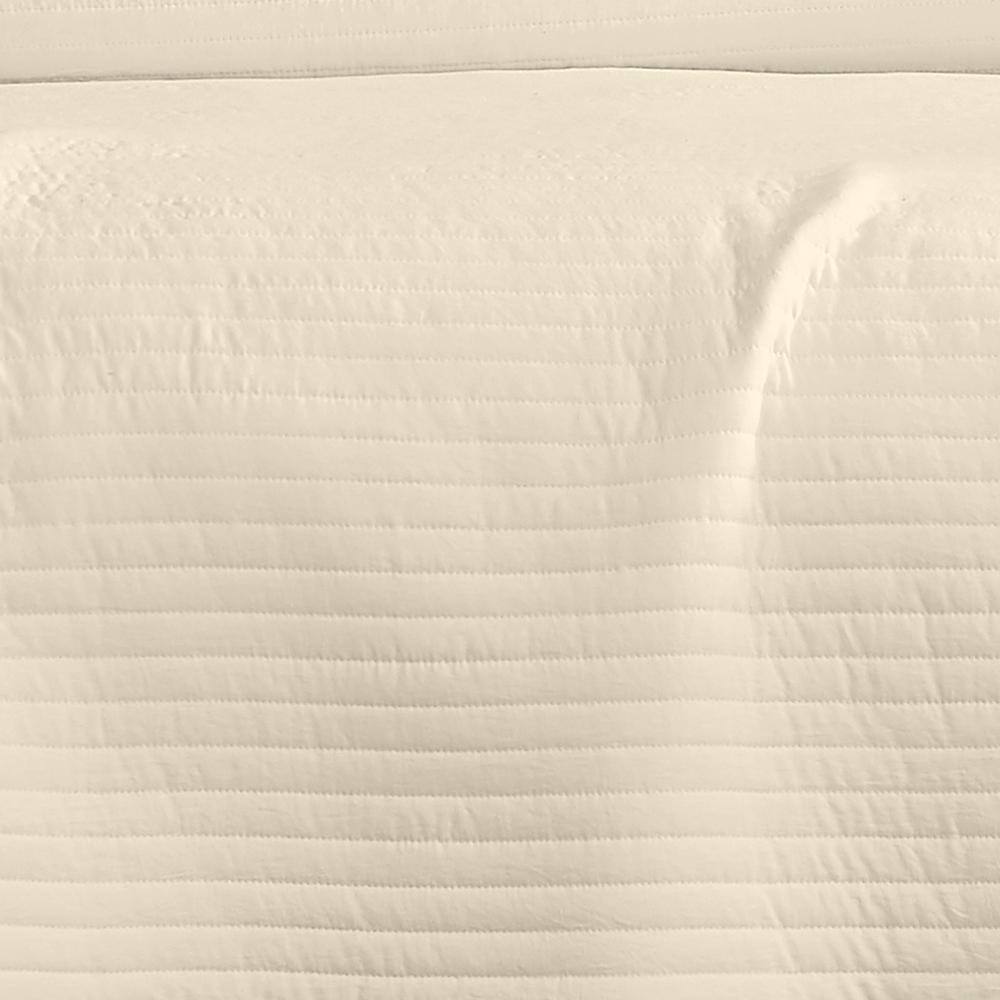 Alt View 3. RT Designers Collection - RT Designers Collection Carla 3 Pieces Washed Stitched Lightweight Quilts Set Queen Size For Bedding Beige - Beige.