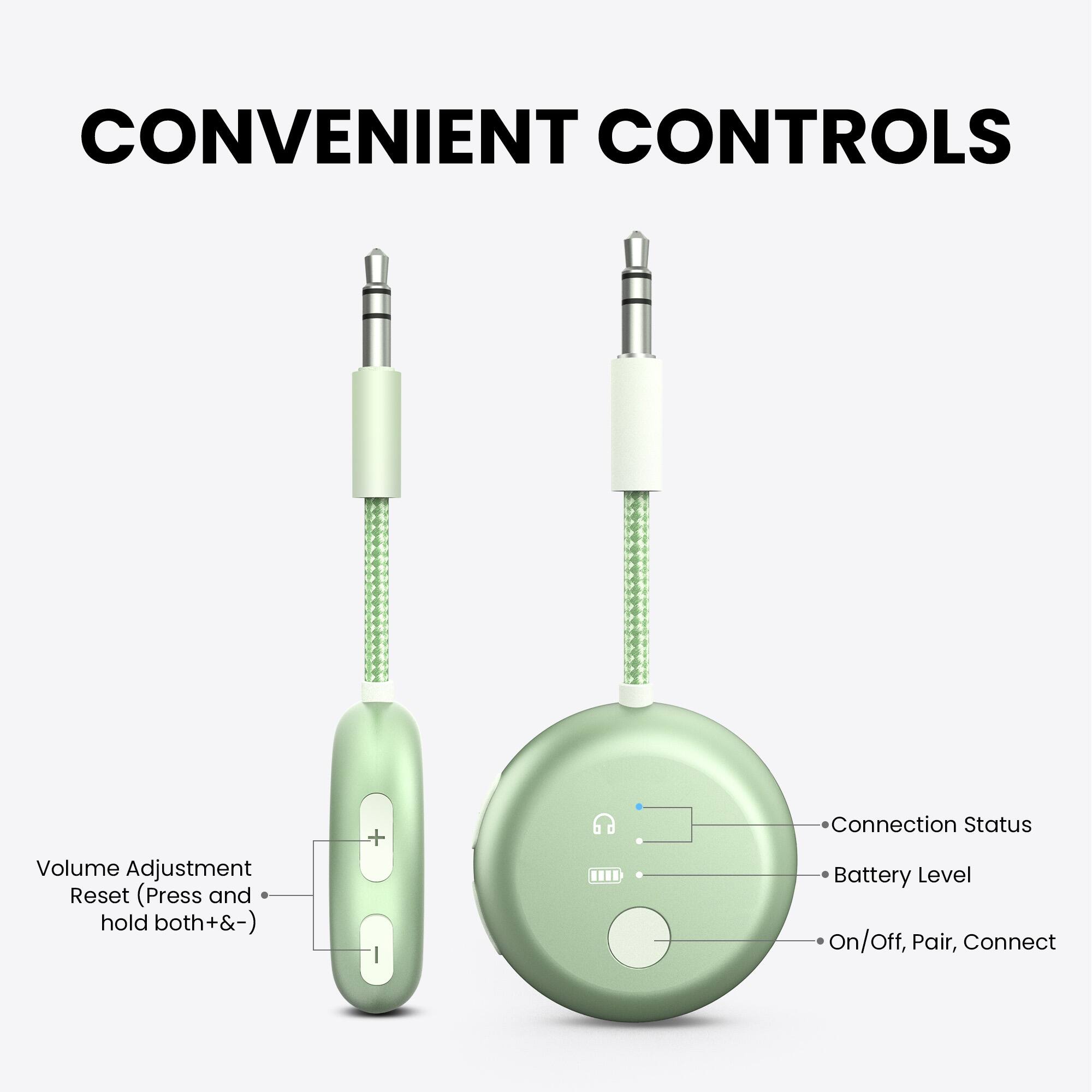 Back. Avantree - SoundJet R1 – 25Hr Airplane Bluetooth Adapter for All AirPods (Pro/Max).