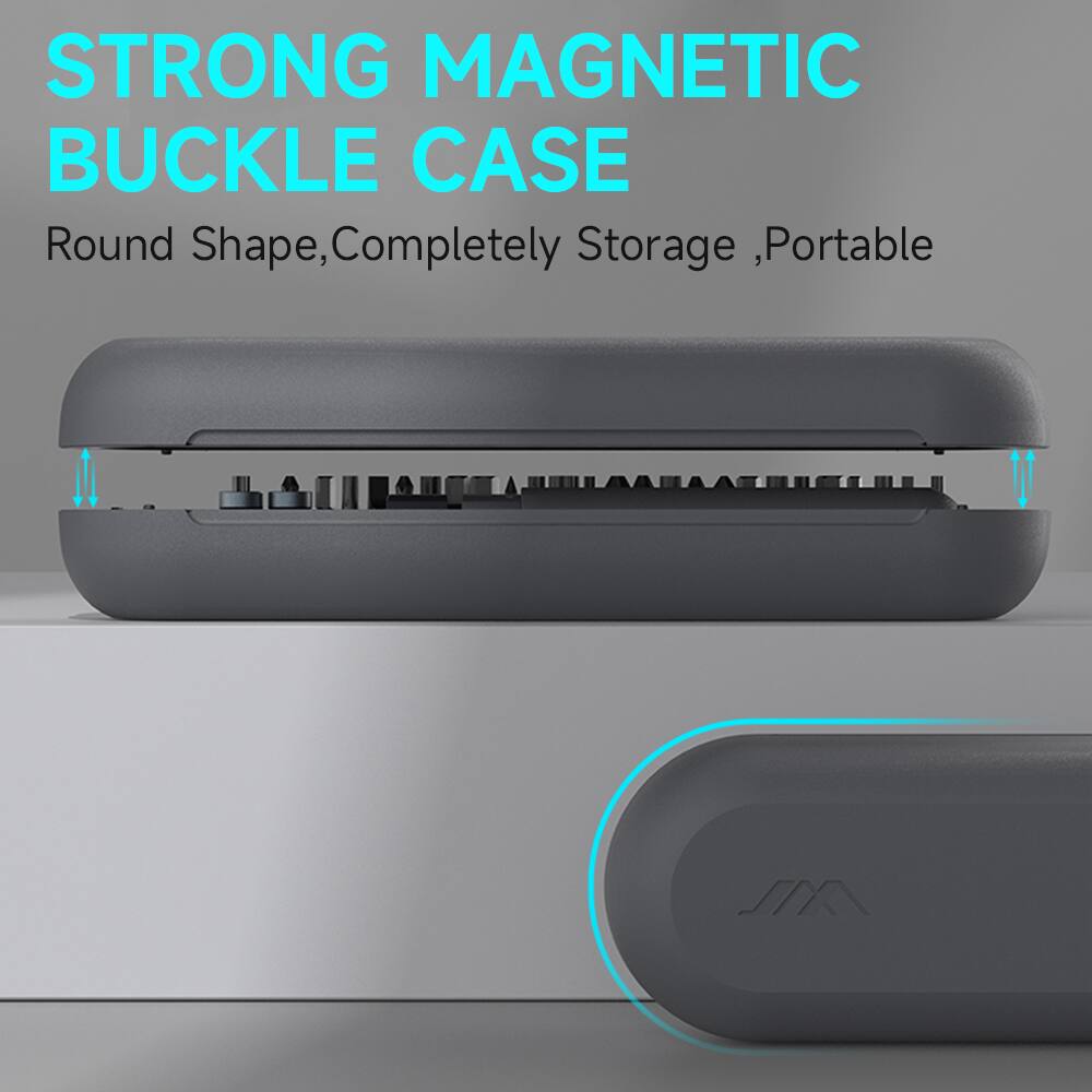 STRONG MAGNETIC BUCKLE CASE  
Round Shape, Completely Storage, Portable