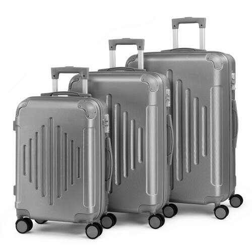 Alt View 1. Winado - 3 Piece 20" 24" 28" Carry On Luggage Set Spinner Wheels Trolley Hardside Suitcase Sets with TSA Lock for Travel Business - Gray.