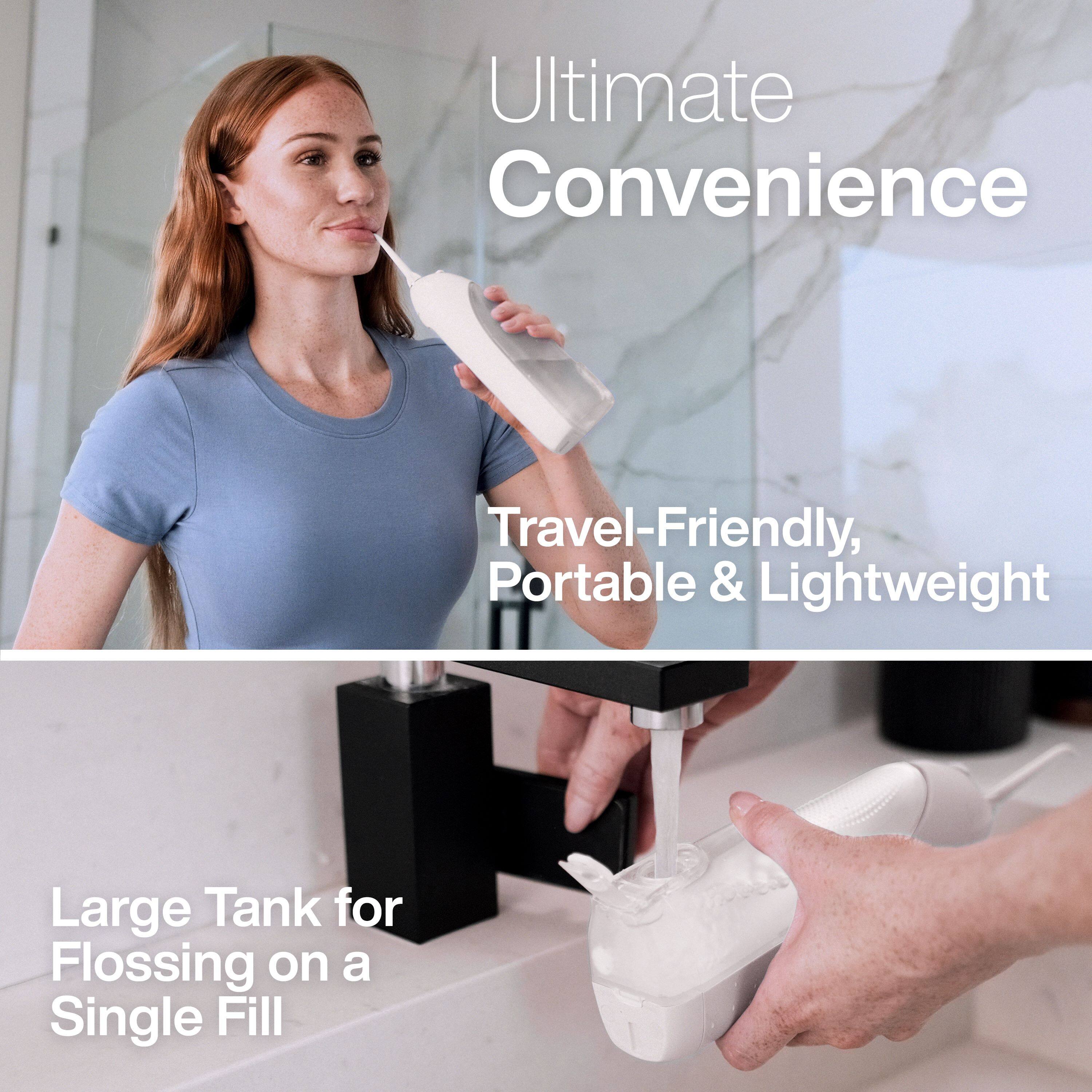 Ultimate Convenience: Travel-Friendly, Portable & Lightweight Large Tank for Flossing on a Single Fill