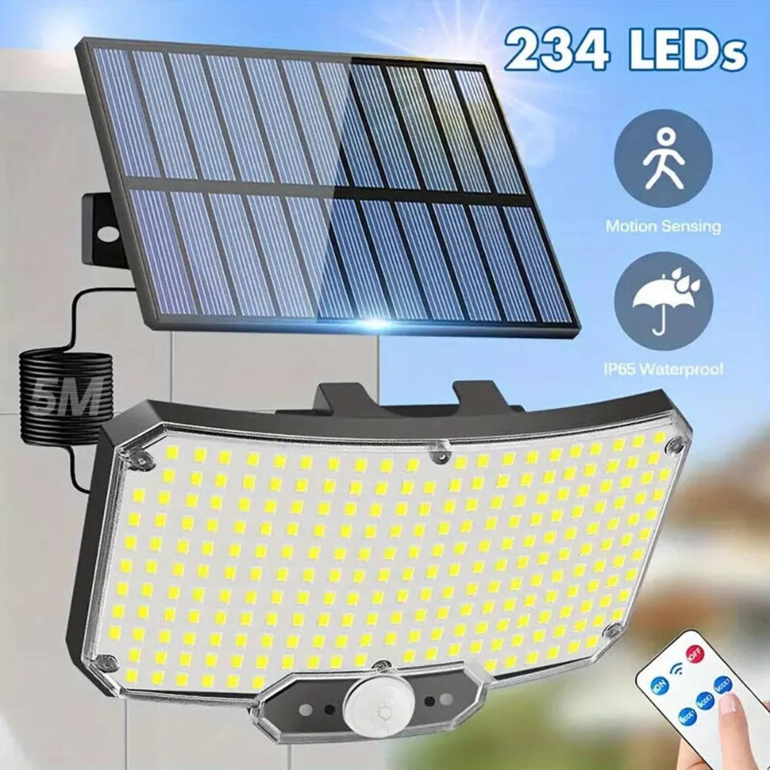 234 LEDs, Motion Sensing, IP65 Waterproof