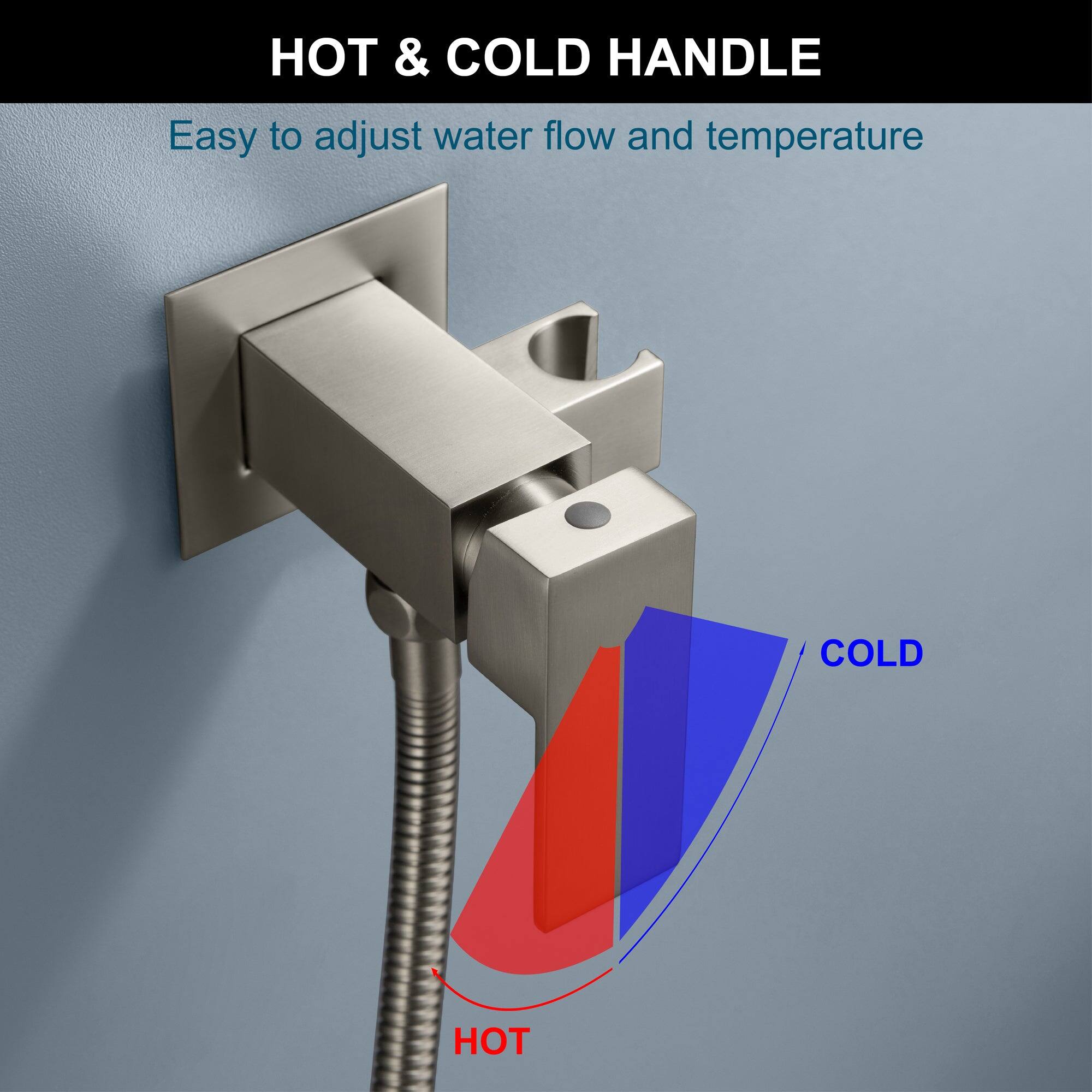 HOT & COLD HANDLE

Easy to adjust water flow and temperature