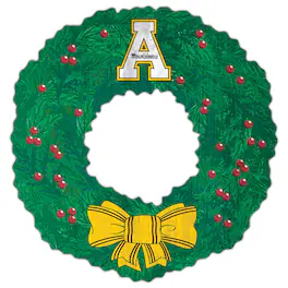 Fan Creations - Appalachian State Mountaineers 16'' Team Wreath Sign - Green
