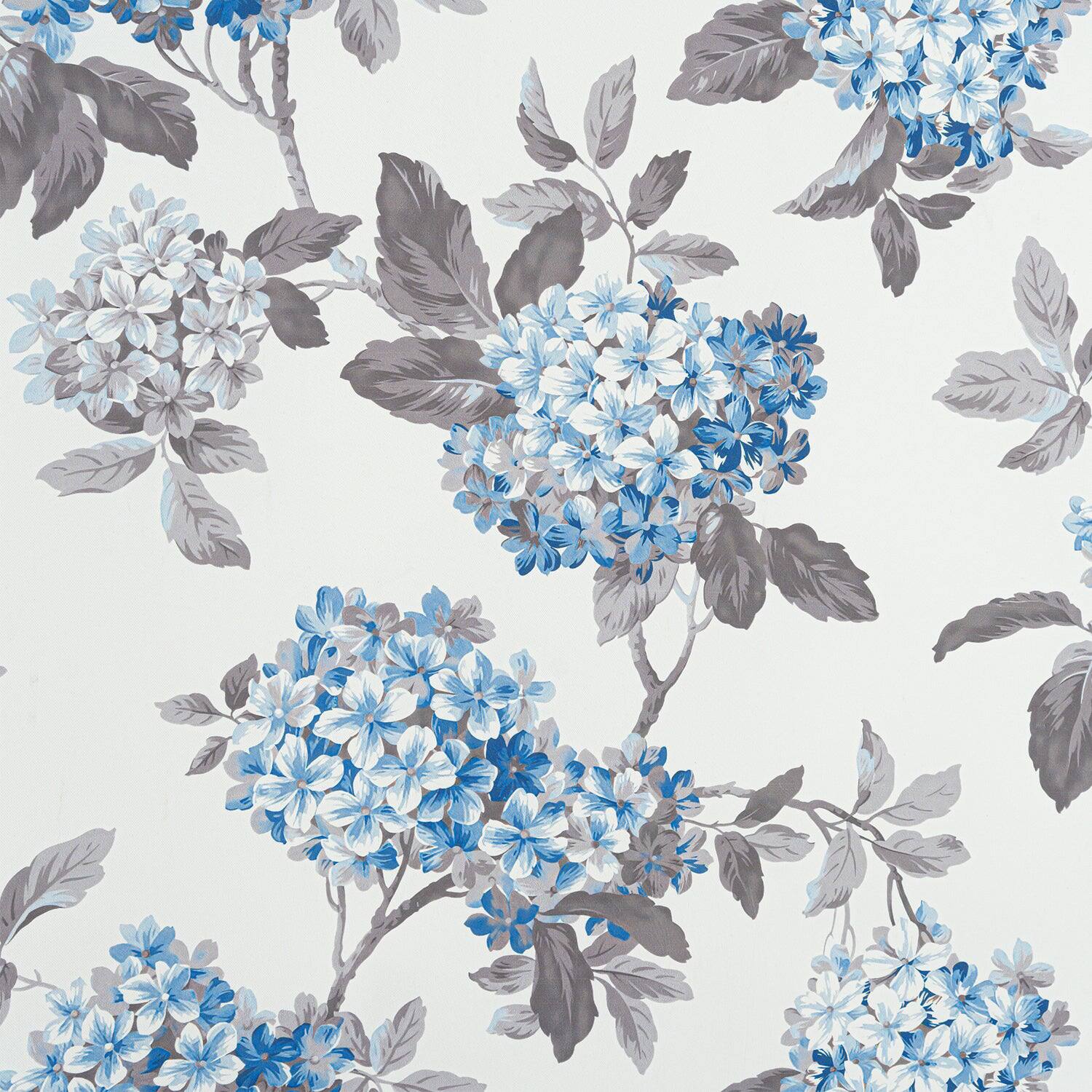 Alt View 2. Olivia Gray - Olivia Gray 100% Polyester 200 GSM Hydrangea Printed Blackout Grommet Curtain Panel 54" x 84" Blue - Blue.
