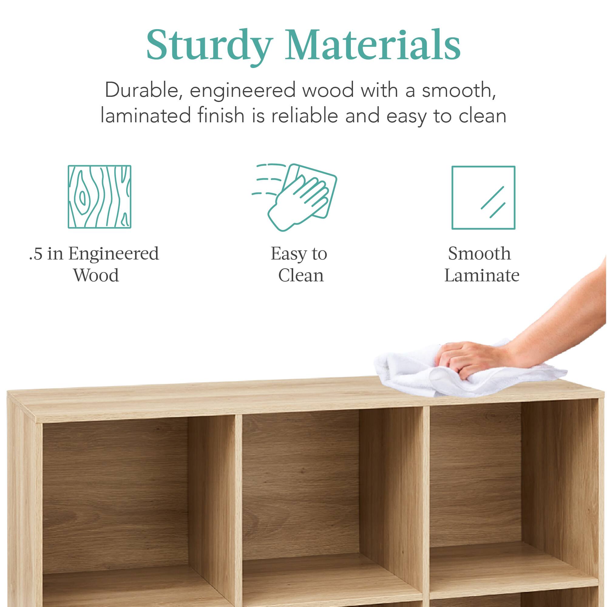 Sturdy Materials: Durable, engineered wood with a smooth, laminated finish is reliable and easy to clean. 

- 0.5 in Engineered Wood
- Easy to Clean
- Smooth Laminate