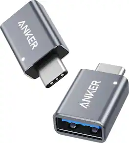 Anker - USB-C to USB 3.0 Female Adapter 2-pack - Gray