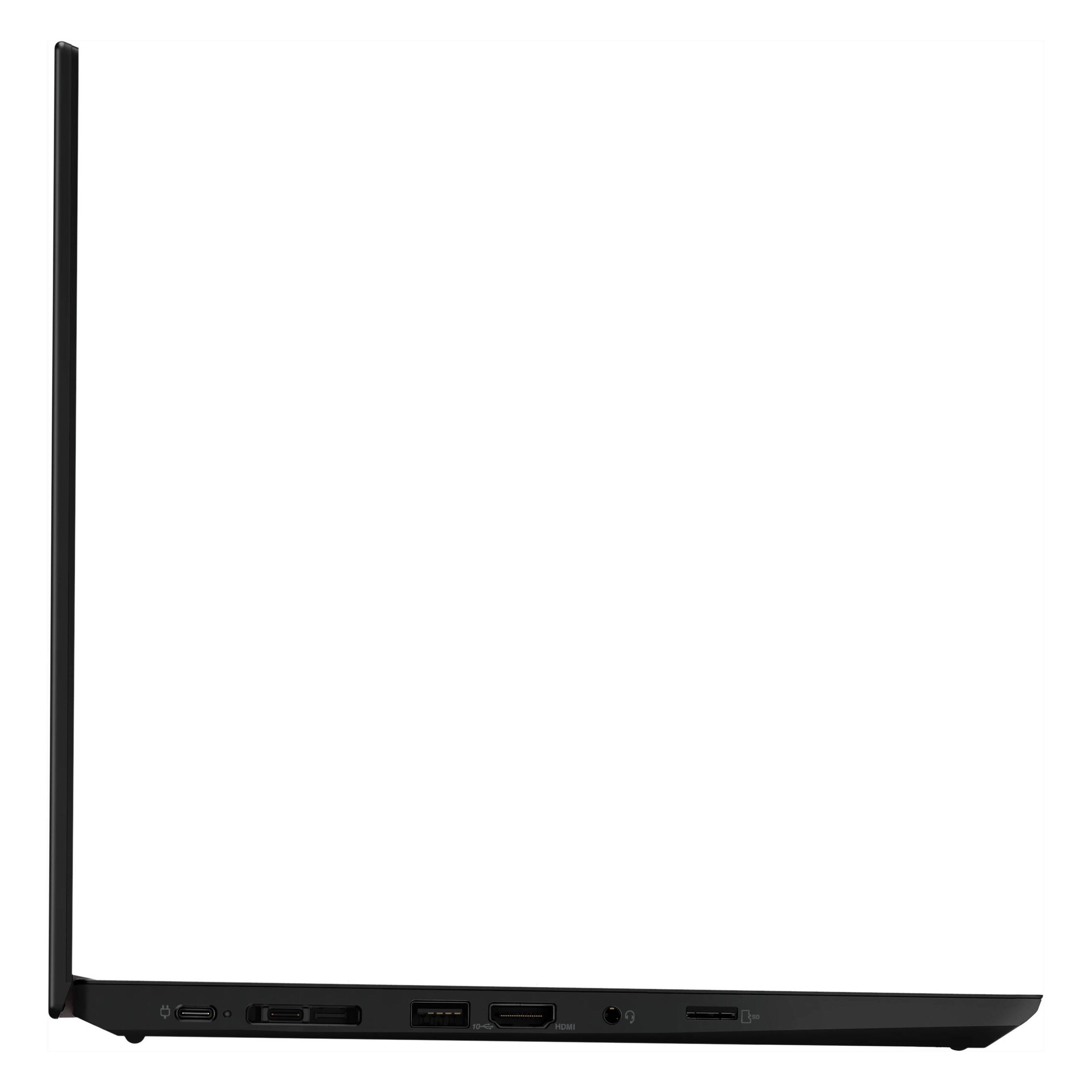 Angle. Lenovo - Lenovo ThinkPad T14 Core i5-10310U 1.7GHz, 16GB, 256GB SSD, 14" HD, Windows 11 Pro (Refurbished) - Black.