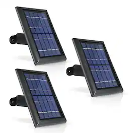 Wasserstein - Solar Panels for Ring Spotlight Camera Battery and Ring Stick Up Camera Battery (3-Pack) - Black