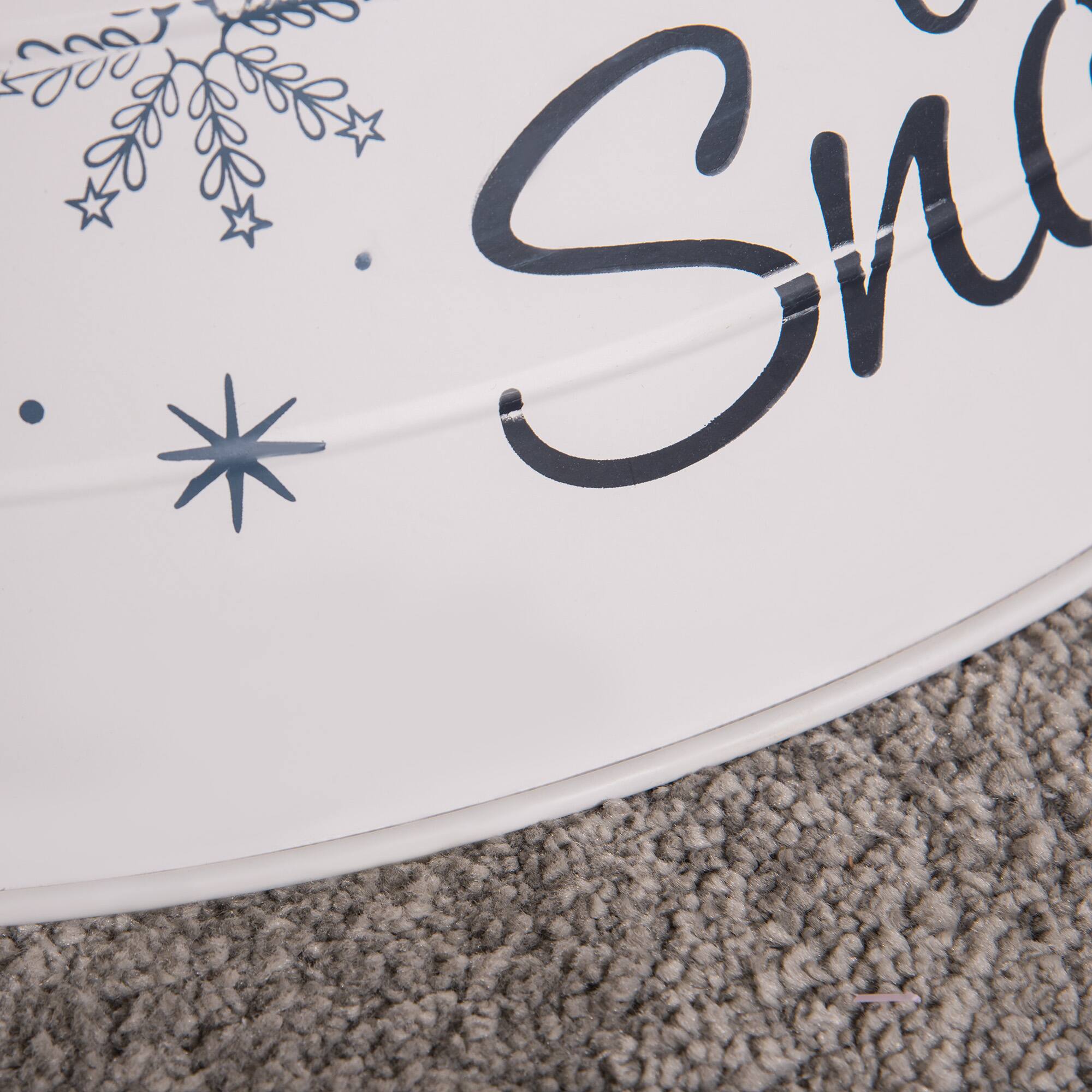 Alt View 8. Homcom - Steel Christmas Tree Collar Ring Skirt, 26x26x9 Inch Home Decoration, White - White.