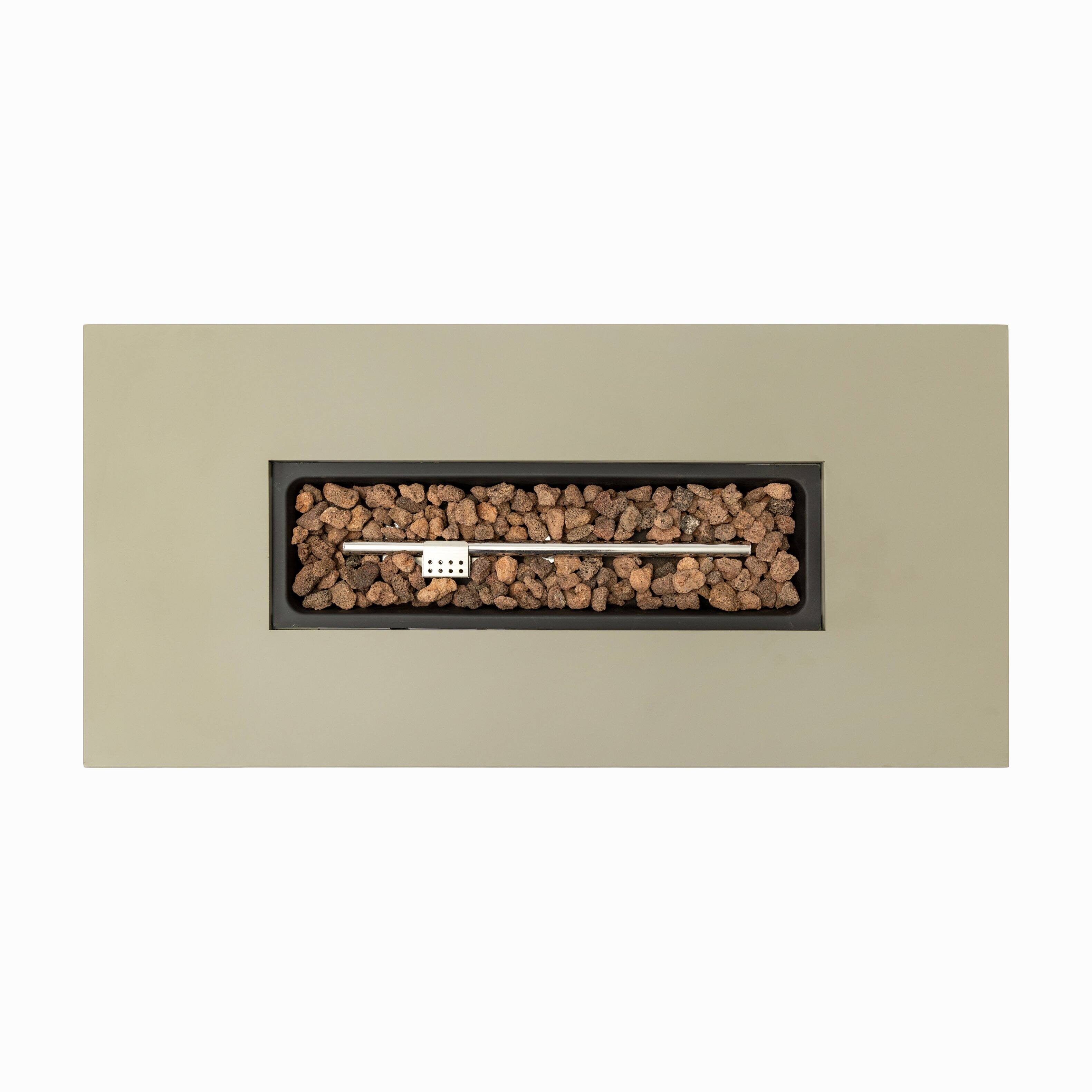 Alt View 2. PexFix - 42" Rectangular Propane Fire Pit Table, 50,000 BTU Outdoor Heater for Patio Gatherings - Grey.