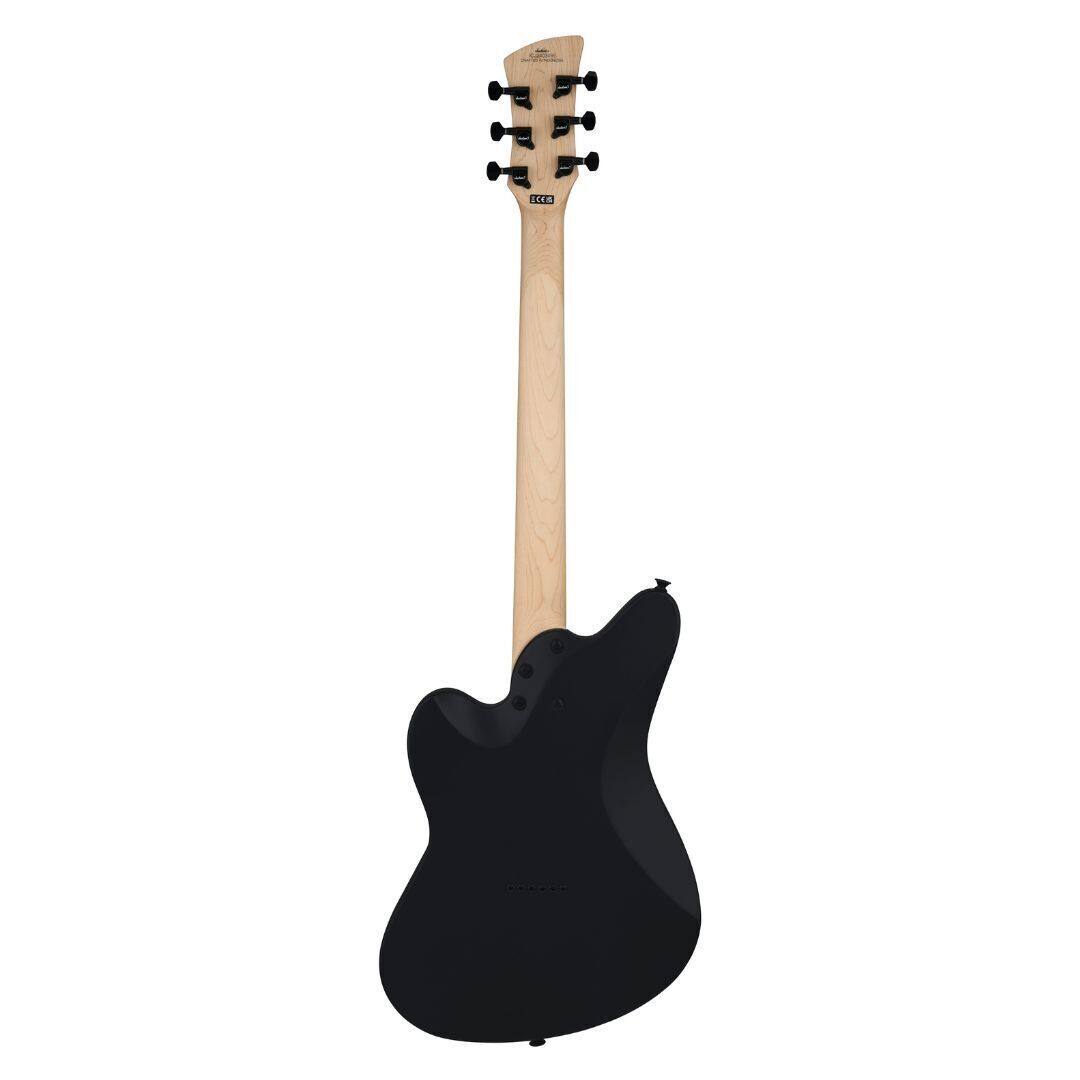 Angle. Jackson - Jackson X Series SURFCASTER  OC HT6, Laurel Fingerboard, Satin Black.