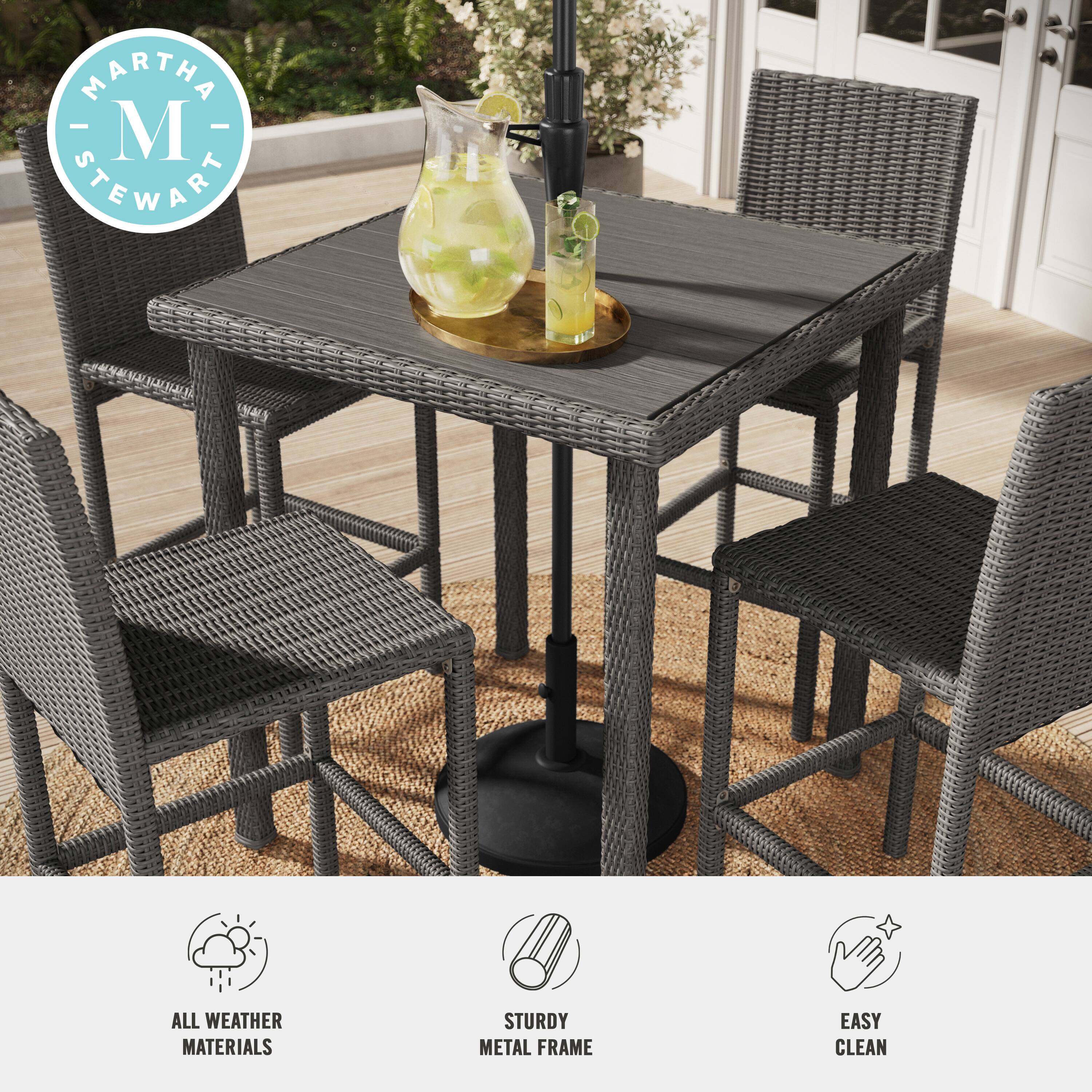 Martha Stewart All Weather Materials Sturdy Metal Frame Easy Clean