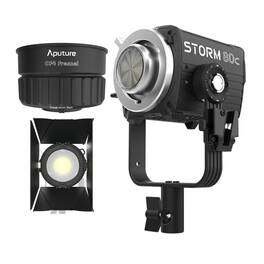 Aputure - STORM 80c 80W Tunable Color Compact Point Source Black Fixture Bundle