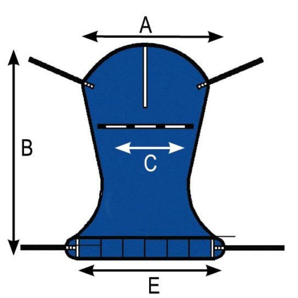 Alt View 4. Invacare - (R110) Reliant Full Body Sling for Patient Lift, Mesh Fabric, Medium - Blue.